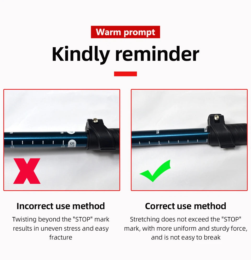 5 Section Telescopic Trekking Pole