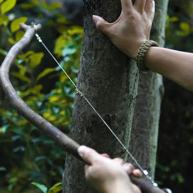 Compact Wire Rope Saw – Ideal for Camping, Survival, and Outdoor Use