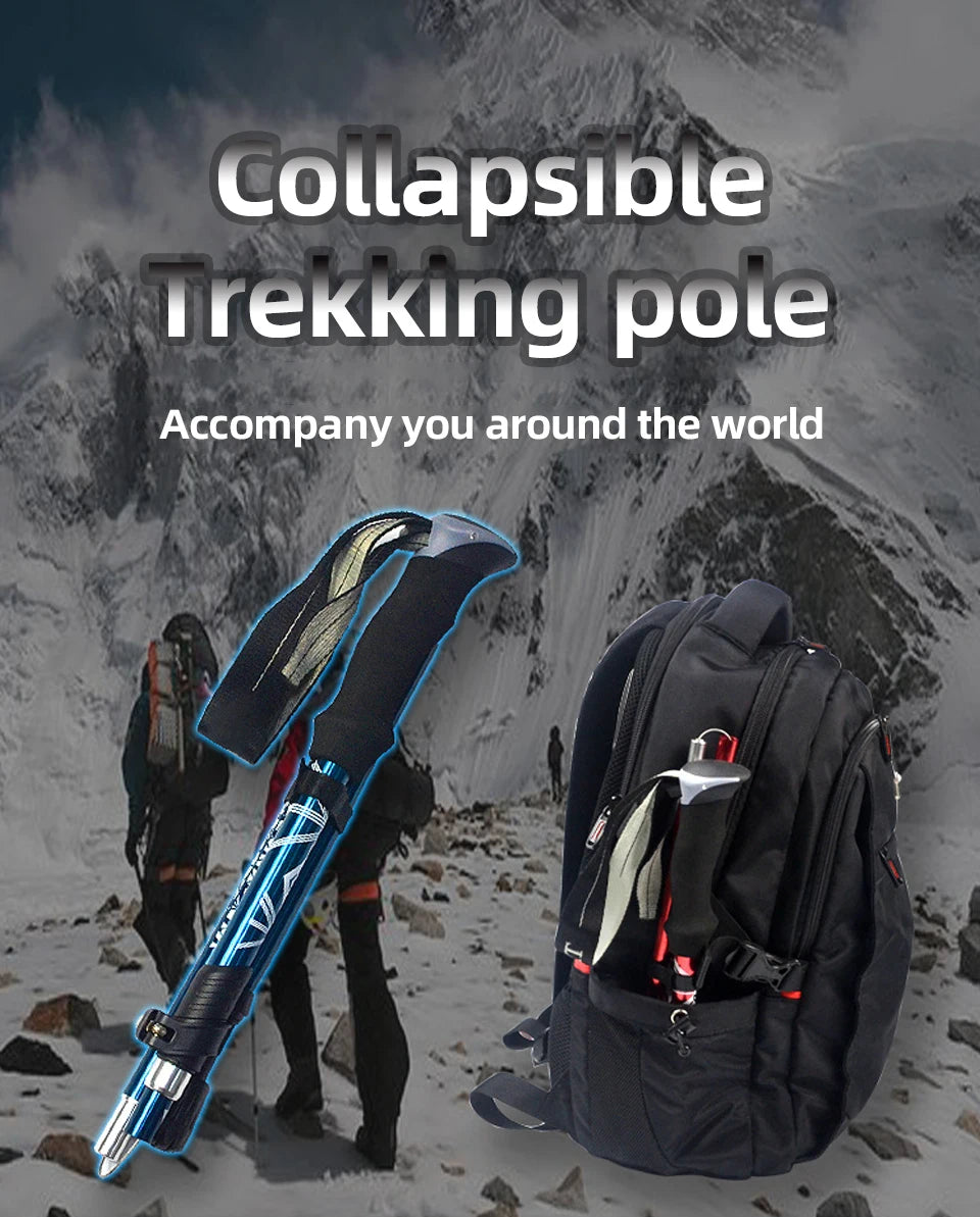 5 Section Telescopic Trekking Pole