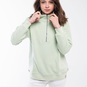 Zipped Neck Sweatshirt