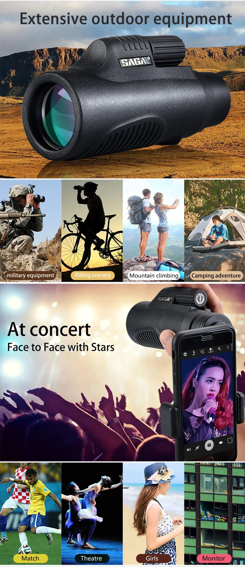 SAGA BAK4 8x32 Mini Monocular