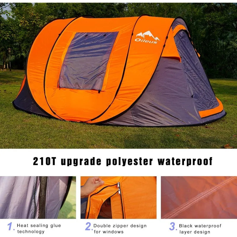 Oileus Pop Up Instant Setup 6 Person Tent