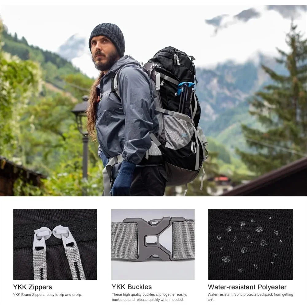 70L Internal Frame Backpack with Rain Cover