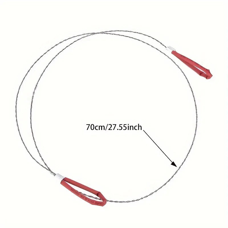 Compact Wire Rope Saw – Ideal for Camping, Survival, and Outdoor Use