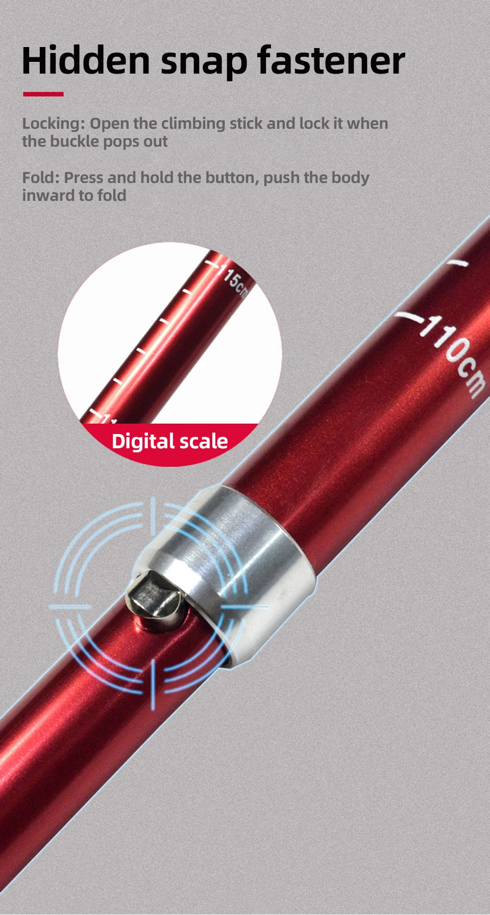 5 Section Telescopic Trekking Pole