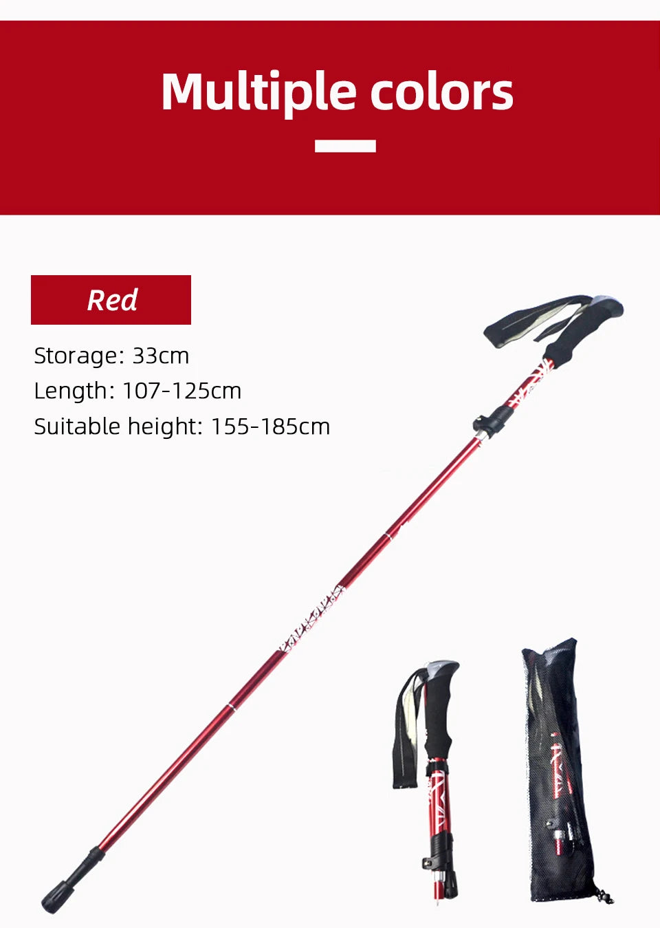 5 Section Telescopic Trekking Pole