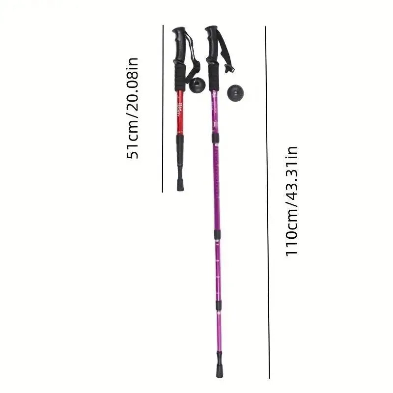 Shock Absorbing Collapsible Ultralight Hiking Pole
