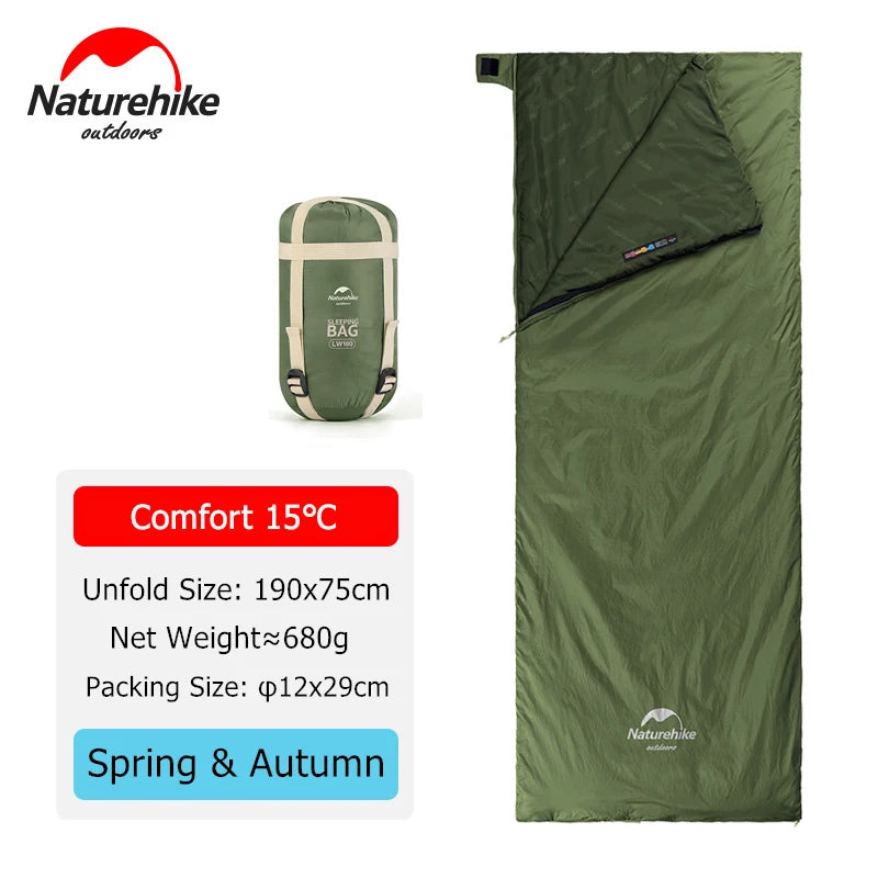 Naturehike Ultralight Waterproof Cotton Sleeping Bag 205x85cm