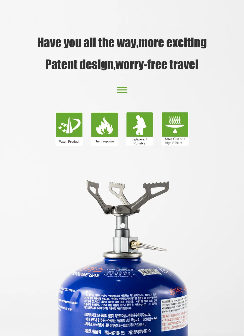 BRS 3000T Mini Titanium Camping Gas Burner