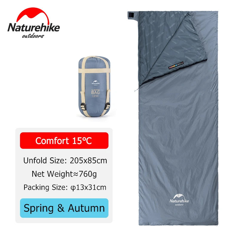 Naturehike Ultralight Waterproof Cotton Sleeping Bag 190x75cm