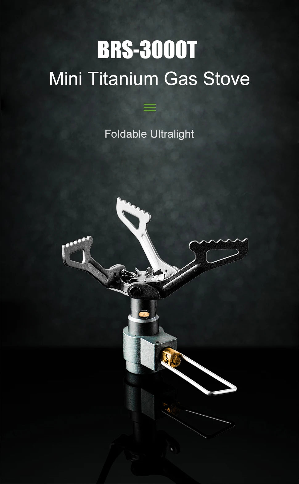 BRS 3000T Mini Titanium Camping Gas Burner