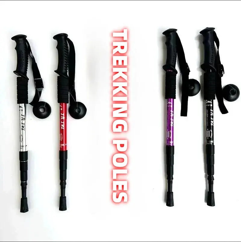 Shock Absorbing Collapsible Ultralight Hiking Pole