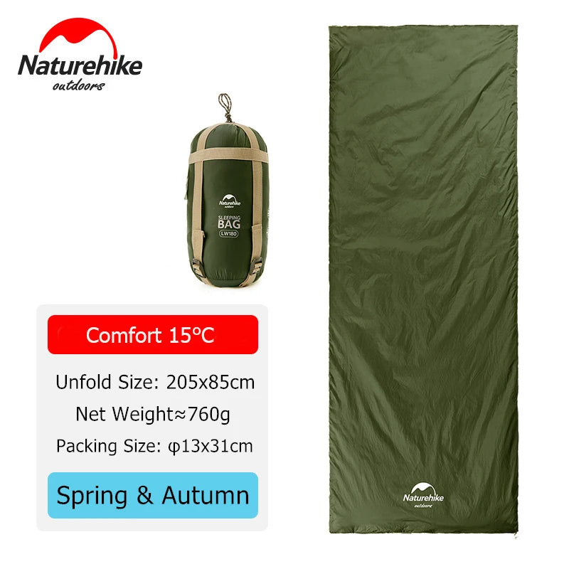 Naturehike Ultralight Waterproof Cotton Sleeping Bag 190x75cm