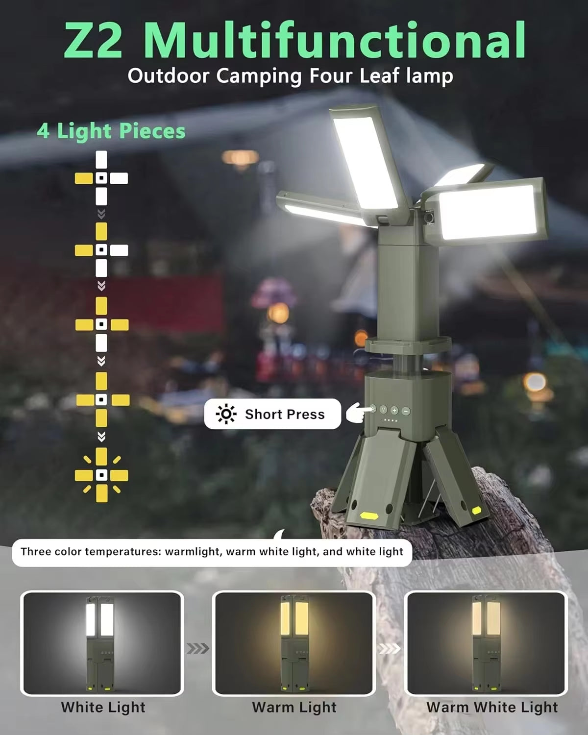 Rechargeable Super Bright 6000 LM Outdoor Tent Lamp