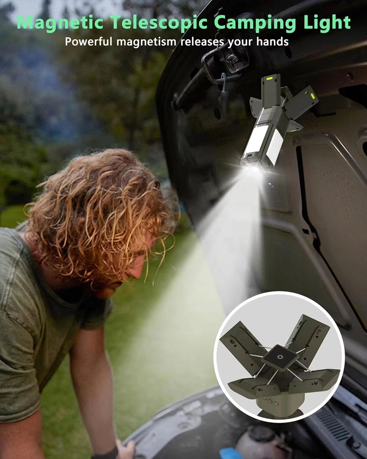 Rechargeable Super Bright 6000 LM Outdoor Tent Lamp